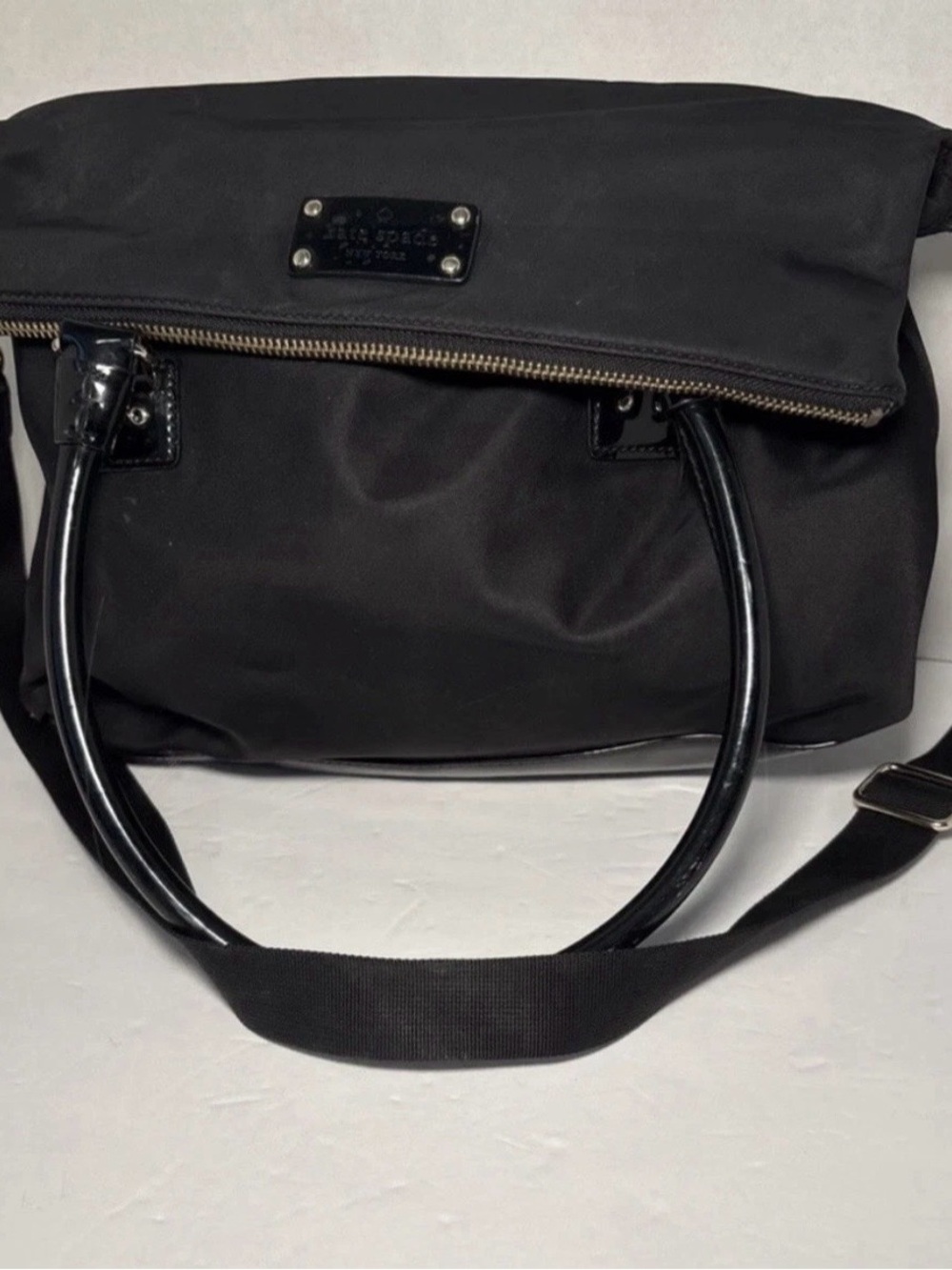 Kate Spade New York Handbag Black Gold Silver Hardware Crossbody Bag